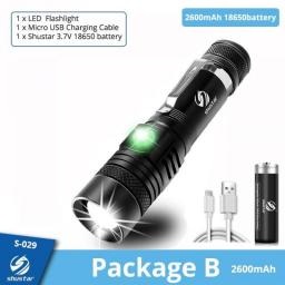 High Power Led Flashlights Zoomable Camping Torch With T6 LED Lamp Beads Waterproof 4 Lighting Modes Multi Function USB Charger