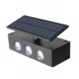 Solar Wall Lights Outdoor Up And Down Luminous Waterproof Sunlight Powered Outside Cube Wall Decoration Lamp For Street Garden