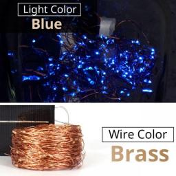 7/12/22/32/42/52M LED Solar Light Outdoor Lamp String Lights For Holiday Christmas Party Waterproof Fairy Lights Garden Garland