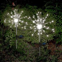 LED Solar Firework Light Outdoor Waterproof DIY Night Light String 90/120/150/200 Garden Lawn Landscape Holiday Christmas Lights