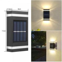 Solar Wall Lamp Outdoor Waterproof Solar Powered Light UP And Down Illuminate Home Garden Yard Decoration Outside Sunlights