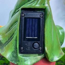 LED Solar Gnome Statue Light Sun Protection Resin Decoration Night Lamp Light-Controlled Durable Waterproof For Balcony Driveway