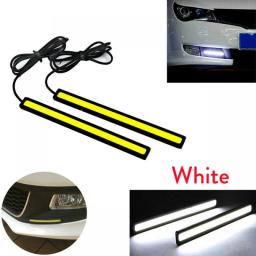 1Pcs Ultra Thin Bright LED COB Strip DC 12V DRL Lamp Day Time Running Driving Lamp For Auto Car Side Light Fog Light Waterproof