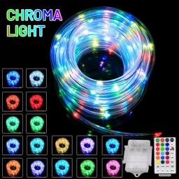 12M 100LED Rope Light Outdoor Waterproof 16Colors Changing String Lights Remote Control Indoor Fairy Lighting Garden Party Decor