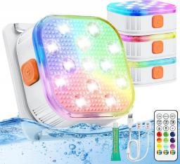 Underwater Lights LED Submersible Pool Lights Rechargeable 200FT Remote Control Swimming Pool Light With Timer Color Changing
