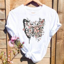 Women Butterfly 90s Trend Cute 2022 Fashion Graphic T Top Cartoon Short Sleeve Summer Shirt Print Tshirts Female Tee T-Shirt