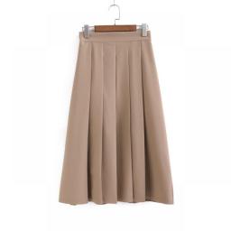 Li Zhiqi High Waist Mid-length Suit Pleated Skirt Women's Autumn New Thin Loose Foreign Skirt 111710