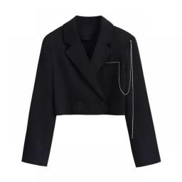Women Blazer 2023 Spring Autumn Korean Style Short Loose Coat Female Suit Basic Chic Fashion Casual Clothing
