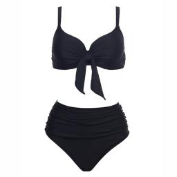 Andzhelika Push Up Mid Waist Bikini Sets Sexy Polka Dot Swimsuit Two Pieces Plus Size Swimwear Women 2022 Beach Bathing Suits