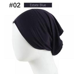 Muslim Women Under Scarf Stretch Jersey Inner Hijabs Caps Round Front Under Hijab Cap Islamic Female Turban Bonnet