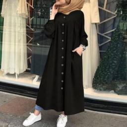 Muslim Ramadan Dress Khimar Hijab Abaya Long Sleeve Islam Clothing Abayas Women Dubai Kaftan Turkish Modesty Robe Jilbab