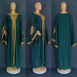 Kaftan Dubai Abaya Turkey Muslim Chiffon Maxi Dress Islam Clothing Elegant African Dresses For Women Boubou Robe Djellaba Femme