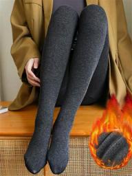 Tossy Ribbed Super Thick Warm Leggings Female Autumn Solid Slim High Waist Elegant Fashion Yoga Leggings Warm Women's Pants 2023