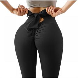 Yoga Pants Bow Tie Wome Workout Leggings High Waist Seamless Revival Leggings Yoga Fitness Pants Gym Push Up Clothing Summer