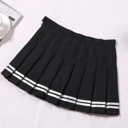Preppy Style High Waist Solid Pleated Mini Skirt Women Summer Spring Korean Fashion Cute White A-line Skirt