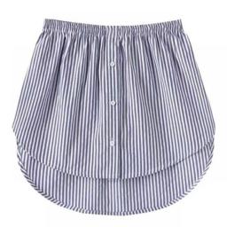 Women Girls Shirt Blouse Extender Adjustable Layering Faux Top Lower Sweep Mini Skirt False Hemline Splitting Underskirt