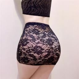 Micro Mini See Through Sexy Nightclub Women Hip Skirt Female Transparent Hollow Neat Buttocks Lace Porn Allure Ultrashort Skirts