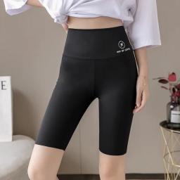 Seamless Biker Shorts Women Fitness Casual High Waist Fashion Summer Slim Knee-Length Bottoms Black Cycling Shorts Streetwear