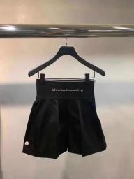 2023ss Fashion Brand New Female Casual Shorts With High Waist Rubber Band Letters Black Thin And Versatile