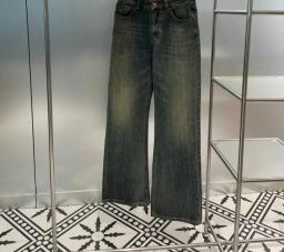 Women’s Original Pure Cotton High Quality Brand Jeans High End Washable Design Retro Luxury Famous Men Wide-Legged Jeans