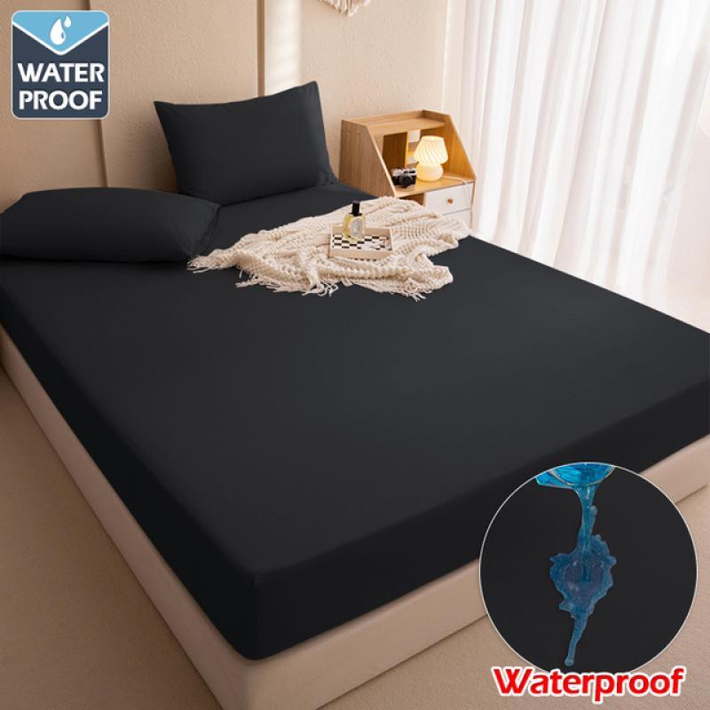100% Waterproof Mattress Covers Protector Adjustable Non-slip Bed Fitted Sheet With Elastic Band for Queen King 90/140/160x200