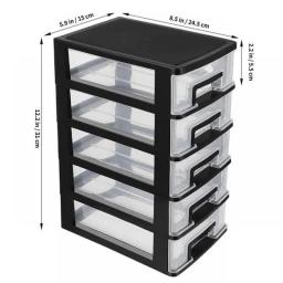 5/4/3/2 Layer Storage Cabinet Plastic Drawer Type Closet Portable Dustproof Storage Case Organizer Sundries Holder