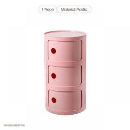 Nordic Round Simple Nightstands Plastic Bedroom Bedside Cabinets Creative Mini Small Night Stand Table De Chevet Home Furniture