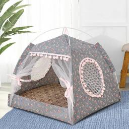 Cat Bed Foldable Cats Tent Dog House Bed Kitten Dog Basket Beds Cute Cat Houses Home Cushion Pet Kennel Products Sweet Princess