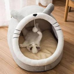 Cat Bed House Kennel Nest Round Pets Sleeping Cave Kitten Beds Pet Basket Cozy Kitten Lounger Cushion Cat House Tent Dog House