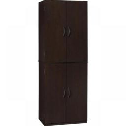 Black Oak  Portable Closet Wardrobe Double Door Wardrobe,4-Door 5' Storage Cabinet