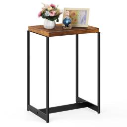 Nightstand Narrow Side Table End Table, Rustic Brown