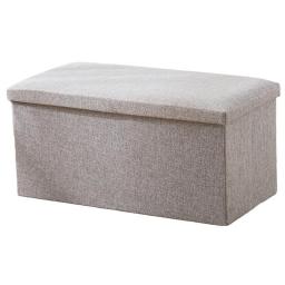 Multifunctional Ottoman Bench Seat Shoes Bench Fabric Ottomans Storage Bin Cotton Linen Large Capacity For Toys Books Entryway