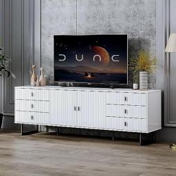 Chrangmay TV Stand For 50+ Inch TV, Modern Living Room Entertainment Center With Storage Cabinets,TV Table, Media Console