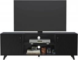 TV Stand, Entertainment Center With 2 Doors And 2 Cubby Storages Cabinets For Up To 65 Inch For Living Room, Black, 53.5 Inch