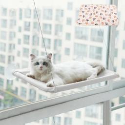 Cat Hammock Hanging Cat Bed Window Pet Bed For Cats Small Dogs Sunny Window Seat Mount With Blanket Bearing 20kg Pet Accessories