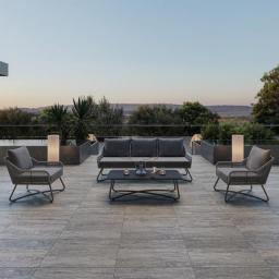 Luxury Outdoor Rattan Sofa Hotel Courtyard Terrace Garden Waterproof Aluminum Alloy Sofa Furniture Combination
