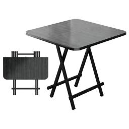 Square Folding Table Portable Indoor Outdoor Picnic Party Dining Camp Tables, Black
