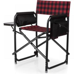 Outdoor Directors Chair With Side Table - Beach Chair For Adults - Camping Chair With Table