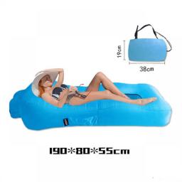 Lazy Inflatable Bed Beach Lounge Portable Leisure Chair Fast Inflatable Sofa Bed Summer Outdoor Travel Waterproof Camping Bed