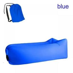 Lazy Person Ultra Light Sleeping Bag Air Cushion Bed Inflatable Sofa Garden Sleeping Bag Bed Oxford Cloth Camping Home Seaside