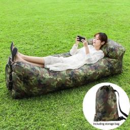 Fast Inflatable Sofa Camping Air Lounger Beach Sleeping Bag Portable Foldable Air Sofa For Travel Picnic Outdoor Lazy Bed Chair