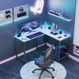 Computer Desk L Desks - Gaming Desk Corner Desk Writing Desks PC Table With Headphone Hook CPU Stand Home