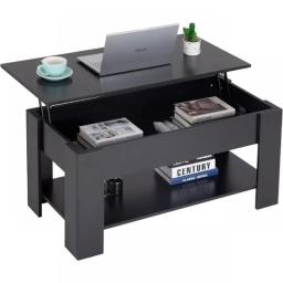 FDW Lift Top Coffee Table With Hidden Compartment And Storage Shelf Wooden Lift Tabletop For Home Living Room