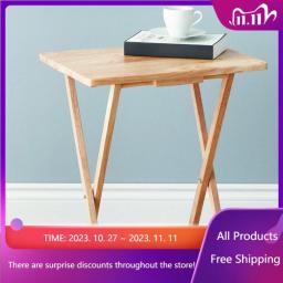 Folding TV Tray Table Natural 19 X 15 X 26 Inch， Foldable Table ，Indoor And Outdoor Folding Table Sales Promotion