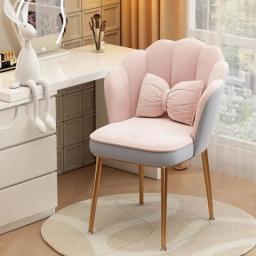 Girls Cute Bedroom Stool Nordic Ins Net Red Anchor Makeup Chair Dressing Chair Home Back Dining Chair
