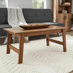 Wood Rectangle Coffee Table, Walnut Finish, Coffee Table For Living Room, Coffe Table, Bed Table