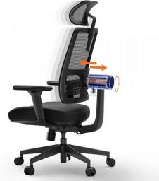 Newtral Ergonomic Home Office Chair, High Back Desk Chair With Unique Adaptive Lumbar Support, Adjustable Headrest