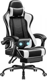 Gaming Chair, Video Game Chair With Footrest And Massage Lumbar Support, Ergonomic Computer Chair Height Adjustable With