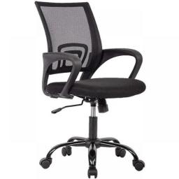 BestOffice Executive Desk Chair For Office Which Is Ergonomically Made With Armrest & Lumbar Support, Mesh & Foam (Black)