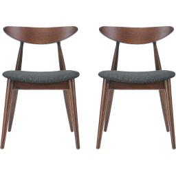 Christopher Knight Home Barron Fabric Dining Chairs, 2-Pcs Set, Charcoal